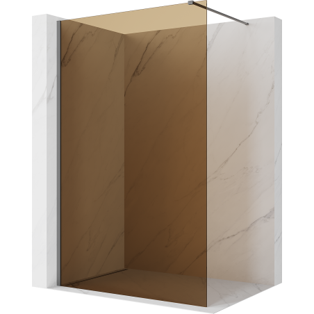 Mexen Kioto ścianka prysznicowa Walk-in 100 x 200 cm, brąz 8 mm, gun metal - 800-100-101-95-32