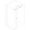 Mexen Kioto ścianka prysznicowa Walk-in 70 x 200 cm, brąz 8 mm, nikiel szczotkowany - 800-070-101-97-32