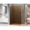 Mexen Kioto ścianka prysznicowa Walk-in 100 x 200 cm, brąz 8 mm, nikiel szczotkowany - 800-100-101-97-32