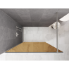 Mexen Kioto ścianka prysznicowa Walk-in 100 x 200 cm, brąz 8 mm, nikiel szczotkowany - 800-100-101-97-32