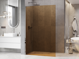 Mexen Kioto L ścianka prysznicowa Walk-in 70 x 200 cm, brąz, chrom - 800-070-103-01-32