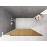 Mexen Kioto L ścianka prysznicowa Walk-in 100 x 200 cm, brąz, biała - 800-100-103-20-32