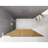 Mexen Kioto L ścianka prysznicowa Walk-in 110 x 200 cm, brąz, biała - 800-110-103-20-32