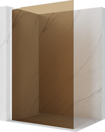 Mexen Kioto L ścianka prysznicowa Walk-in 110 x 200 cm, brąz, biała - 800-110-103-20-32