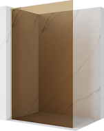 Mexen Kioto L ścianka prysznicowa Walk-in 100 x 200 cm, brąz, złota szczotkowana - 800-100-103-55-32