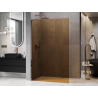 Mexen Kioto L ścianka prysznicowa Walk-in 80 x 200 cm, brąz, różowe złoto - 800-080-103-60-32