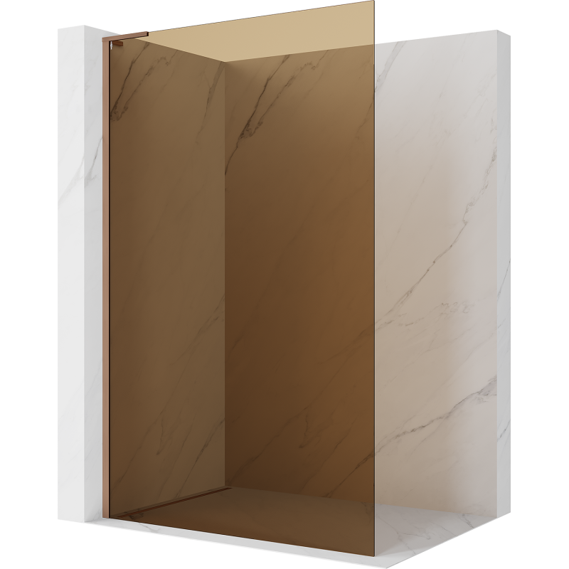 Mexen Kioto L ścianka prysznicowa Walk-in 90 x 200 cm, brąz, miedź szczotkowana - 800-090-103-65-32