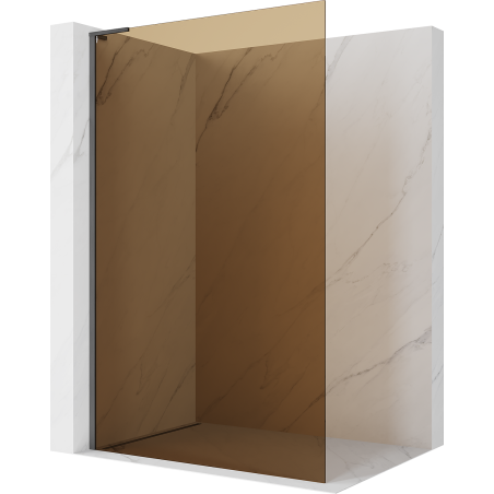 Mexen Kioto L ścianka prysznicowa Walk-in 70 x 200 cm, brąz, gun gray szczotkowany - 800-070-103-66-32