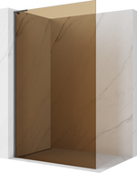 Mexen Kioto L ścianka prysznicowa Walk-in 90 x 200 cm, brąz, gun gray szczotkowany - 800-090-103-66-32