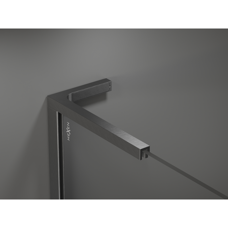 Mexen Kioto L ścianka prysznicowa Walk-in 100 x 200 cm, brąz, gun gray szczotkowany - 800-100-103-66-32