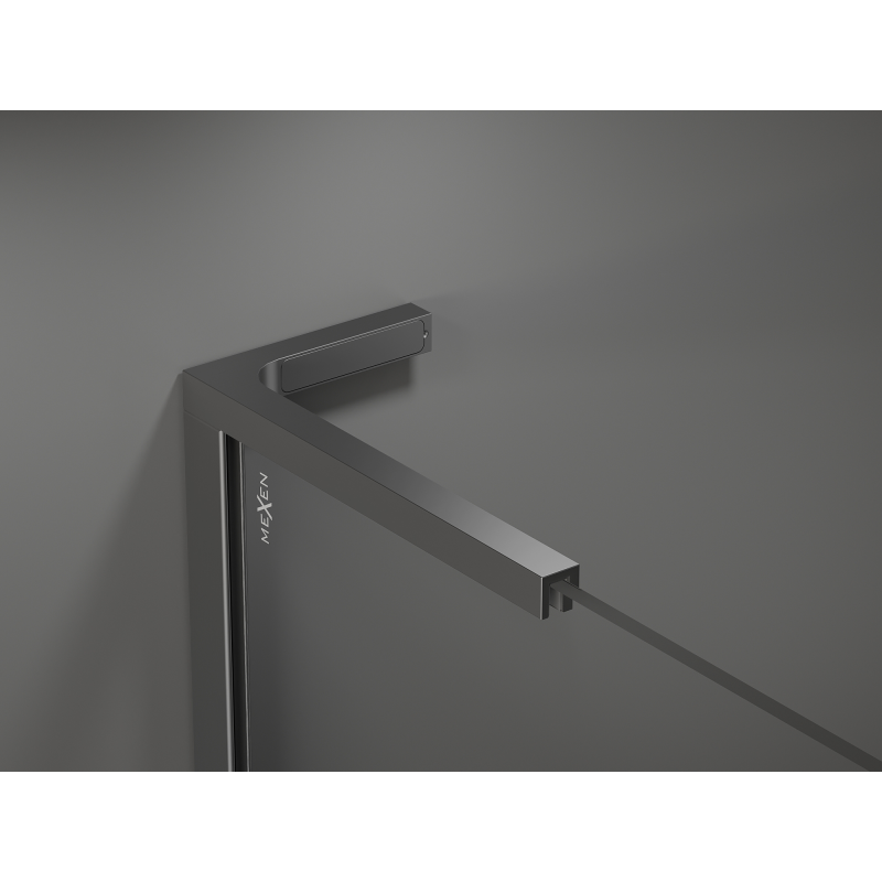 Mexen Kioto L ścianka prysznicowa Walk-in 80 x 200 cm, brąz, gun metal - 800-080-103-95-32
