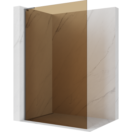 Mexen Kioto L ścianka prysznicowa Walk-in 90 x 200 cm, brąz, gun metal - 800-090-103-95-32