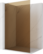 Mexen Kioto L ścianka prysznicowa Walk-in 100 x 200 cm, brąz, nikiel szczotkowany - 800-100-103-97-32
