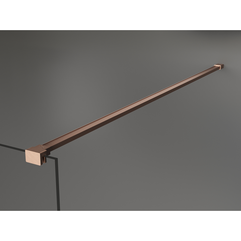 Mexen Kioto ścianka prysznicowa wolnostojąca 100 x 200 cm, brąz 8 mm, miedź szczotkowana - 800-100-002-65-32