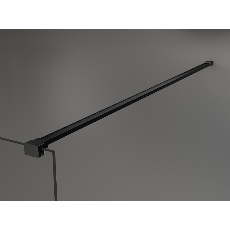 Mexen Kioto ścianka prysznicowa wolnostojąca 100 x 200 cm, brąz 8 mm, czarna - 800-100-002-70-32