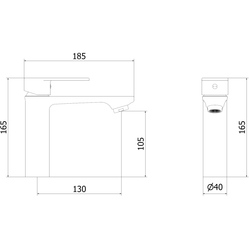 Mexen Royo bateria umywalkowa, gun gray szczotkowany - 72200-66