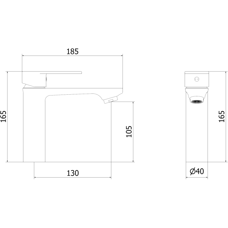 Mexen Royo bateria umywalkowa, złota szczotkowana - 72200-55