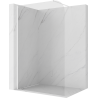 Mexen Kioto-P ścianka prysznicowa Walk-in 80 x 200 cm, transparent 8 mm, biała - 800-080-101-20-00-P