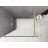 Mexen Kioto-P ścianka prysznicowa Walk-in 70 x 200 cm, transparent 8 mm, złota - 800-070-101-50-00-P