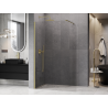 Mexen Kioto-P ścianka prysznicowa Walk-in 100 x 200 cm, transparent 8 mm, złota szczotkowana - 800-100-101-55-00-P
