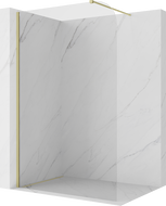 Mexen Kioto-P ścianka prysznicowa Walk-in 100 x 200 cm, transparent 8 mm, złota szczotkowana - 800-100-101-55-00-P