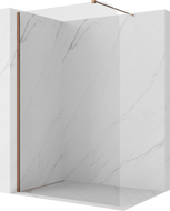 Mexen Kioto-P ścianka prysznicowa Walk-in 90 x 200 cm, transparent 8 mm, różowe złoto - 800-090-101-60-00-P