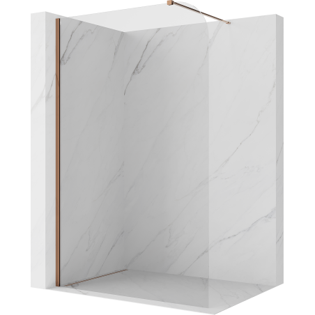 Mexen Kioto-P ścianka prysznicowa Walk-in 100 x 200 cm, transparent 8 mm, różowe złoto - 800-100-101-60-00-P
