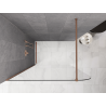 Mexen Kioto-P ścianka prysznicowa Walk-in 80 x 200 cm, transparent 8 mm, miedź szczotkowana - 800-080-101-65-00-P