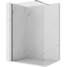 Mexen Kioto-P ścianka prysznicowa Walk-in 80 x 200 cm, transparent 8 mm, gun gray szczotkowany - 800-080-101-66-00-P