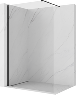Mexen Kioto-P ścianka prysznicowa Walk-in 70 x 200 cm, transparent 8 mm, czarna - 800-070-101-70-00-P