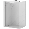 Mexen Kioto-P ścianka prysznicowa Walk-in 90 x 200 cm, transparent 8 mm, czarna - 800-090-101-70-00-P