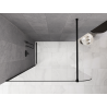 Mexen Kioto-P ścianka prysznicowa Walk-in 130 x 200 cm, transparent 8 mm, czarna - 800-130-101-70-00-P