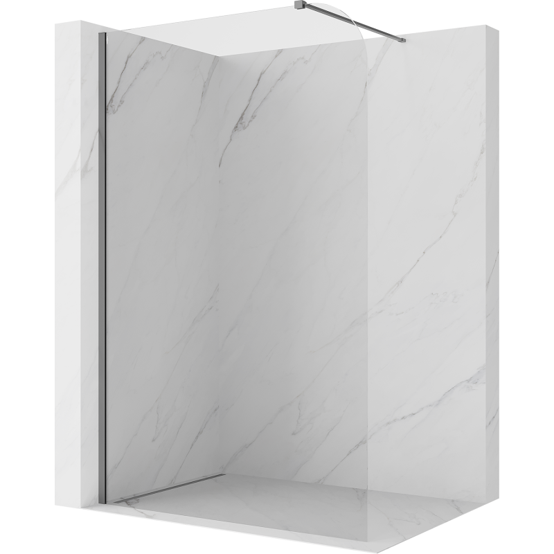 Mexen Kioto-P ścianka prysznicowa Walk-in 70 x 200 cm, transparent 8 mm, czarna - 800-070-101-70-00-P