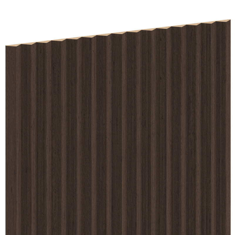 Mexen Ovalo 01 lamele ścienne ryflowane elastyczne 280 x 36 cm, fornir techniczny, Dąb Mocca - S130-280-01-045