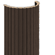 Mexen Ovalo 03 lamele ścienne ryflowane elastyczne 280 x 36 cm, fornir techniczny, Dąb Mocca - S130-280-03-045