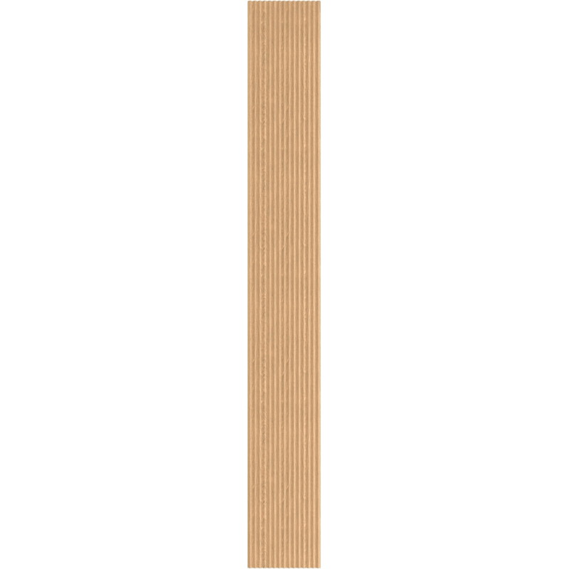 Mexen Ovalo 01 lamele ścienne ryflowane elastyczne 280 x 36 cm, fornir techniczny, Bielony Dąb - S130-280-01-040