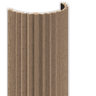 Mexen Ovalo 01 lamele ścienne ryflowane elastyczne 280 x 36 cm, fornir techniczny, Jasny Orzech - S130-280-01-047
