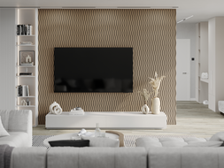 Mexen Lam-SF 01 lamele ścienne akustyczne 280 x 30 cm, filc 9 mm, fornir techniczny, Jasny Orzech - S106-280-01-047