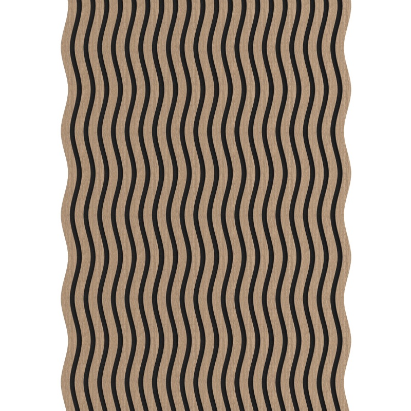 Mexen Lam-SF 01 lamele ścienne akustyczne 280 x 30 cm, filc 9 mm, fornir techniczny, Jasny Orzech - S106-280-01-047