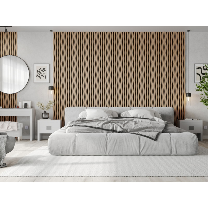 Mexen Lam-SF 26 próbka lameli ściennych akustycznych, filc 9 mm, fornir techniczny, Bielony Dąb - S106-26-040-S