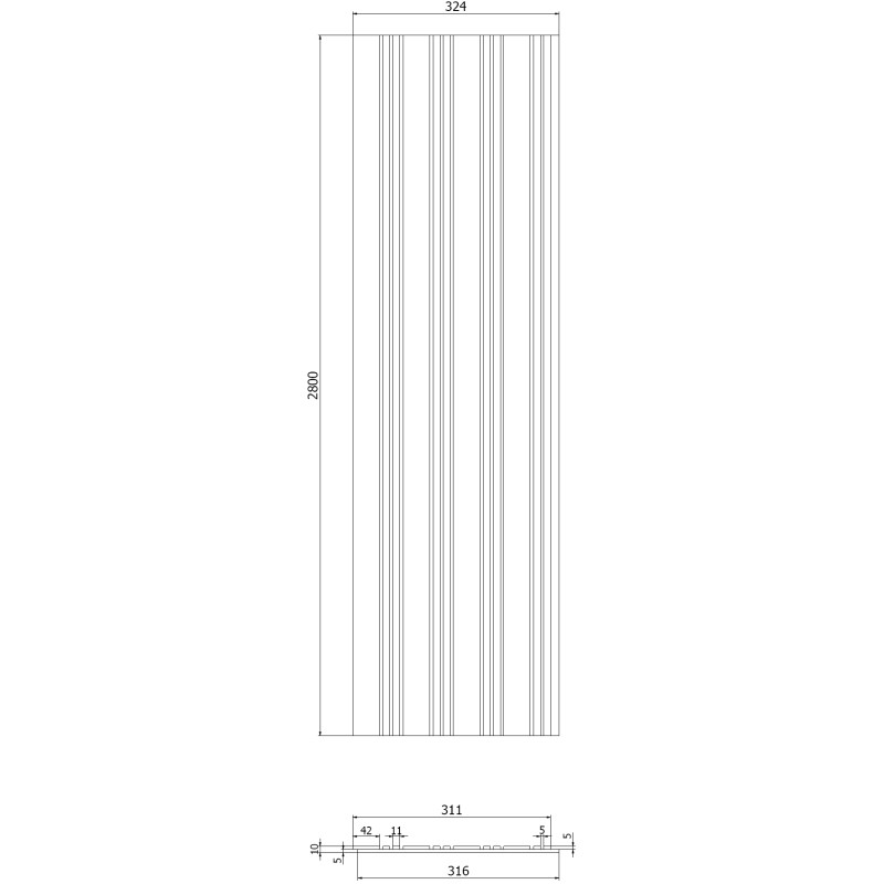 Mexen Lam-F Nano 01 próbka lameli ściennych akustycznych, filc 5 mm, fornir techniczny, Dąb Classic - S108-041-S