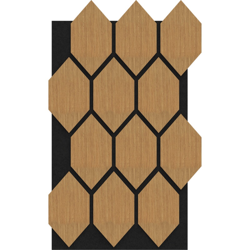 Mexen Form 01 próbka panelu ściennego akustycznego, filc 9 mm, fornir techniczny, Dąb Classic - S111-01-041-S