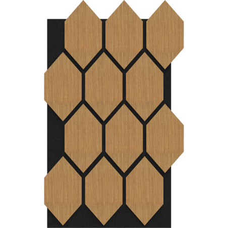 Mexen Form 01 próbka panelu ściennego akustycznego, filc 9 mm, fornir techniczny, Dąb Classic - S111-01-041-S