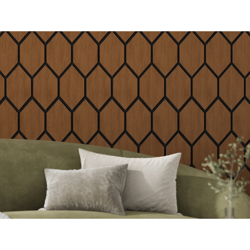 Mexen Form 01 próbka panelu ściennego akustycznego, filc 9 mm, fornir techniczny, Dąb Natural - S111-01-042-S