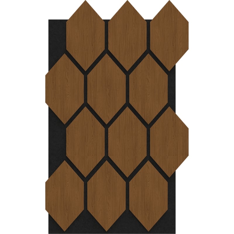 Mexen Form 01 próbka panelu ściennego akustycznego, filc 9 mm, fornir techniczny, Dąb Natural - S111-01-042-S