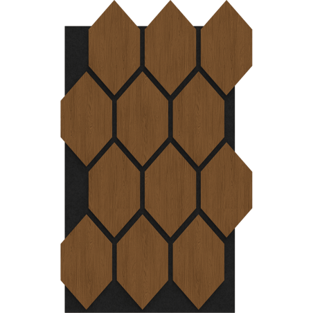 Mexen Form 01 próbka panelu ściennego akustycznego, filc 9 mm, fornir techniczny, Dąb Natural - S111-01-042-S