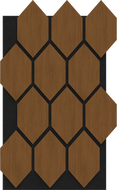 Mexen Form 01 panel ścienny akustyczny 91 x 56 cm (4szt.), filc 9 mm, fornir techniczny, Dąb Natural - S111-91567-01-042