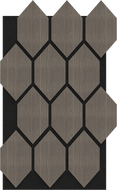 Mexen Form 01 panel ścienny akustyczny 91 x 56 cm (4szt.), filc 9 mm, fornir techniczny, Szary Dąb - S111-91567-01-043
