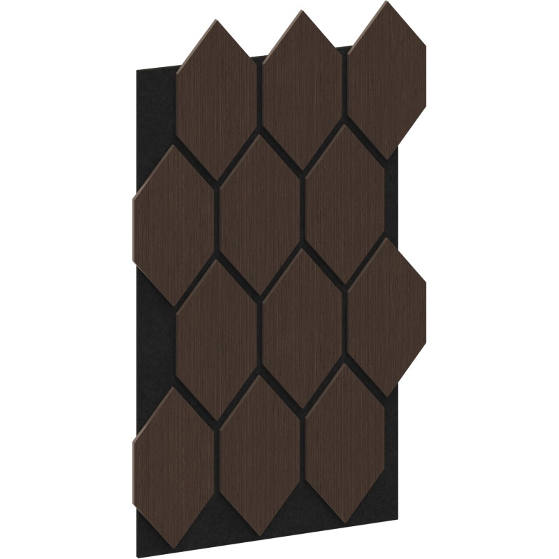 Mexen Form 01 próbka panelu ściennego akustycznego, filc 9 mm, fornir techniczny, Dąb Mocca - S111-01-045-S