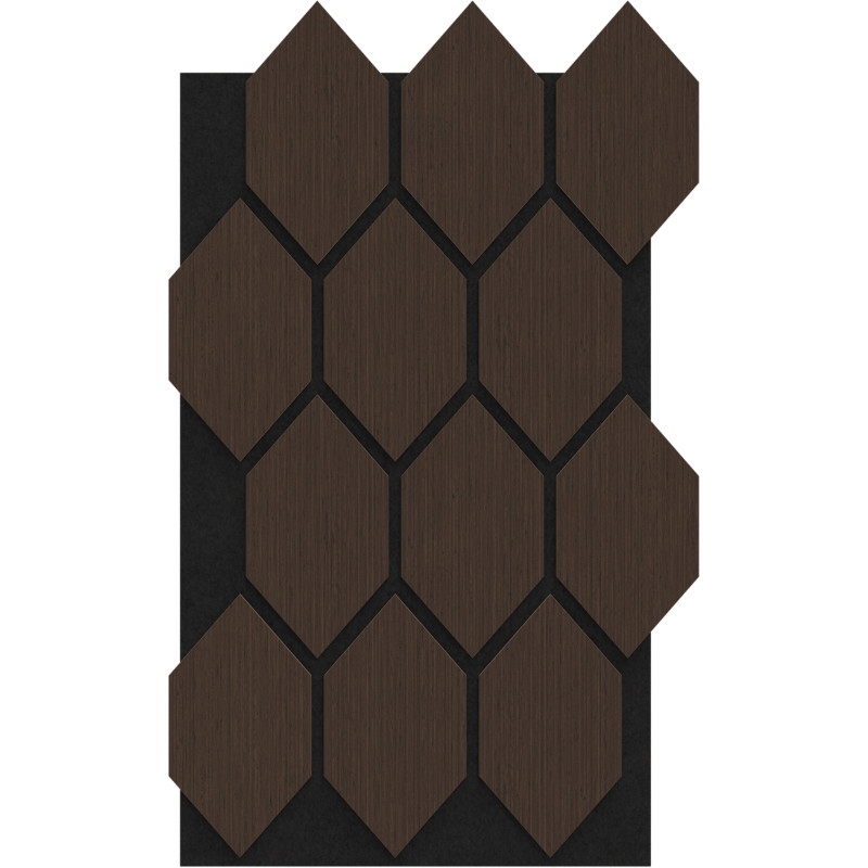 Mexen Form 01 próbka panelu ściennego akustycznego, filc 9 mm, fornir techniczny, Dąb Mocca - S111-01-045-S